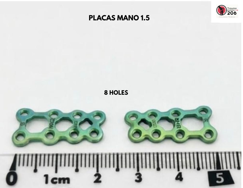 Placas mano 1.5 en variantes de 4H, 6H y 8H