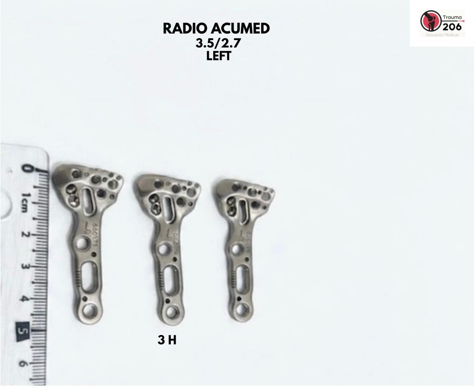 Placas de radio Acumed 3.5/2.7, variante 3H
